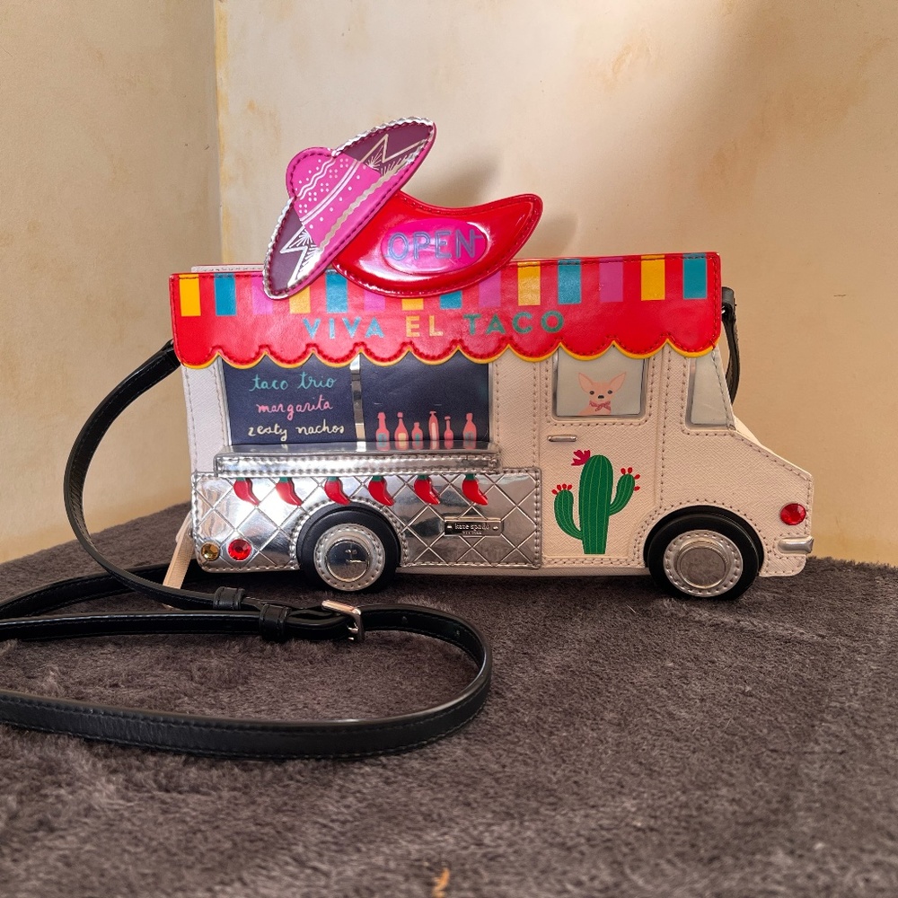 Kate Spade New York - Viva El Taco - 3D Taco Truck Crossbody/Clutch Bag - RARE